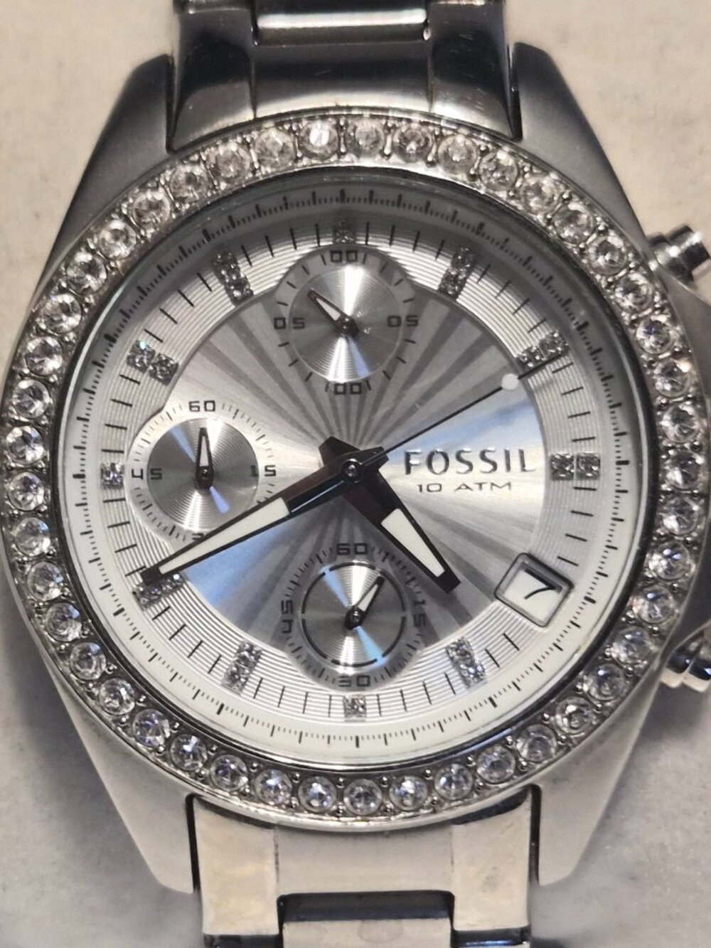 Fossil stainless band analog